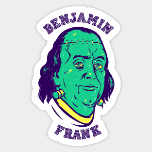 Benjamin frank Sticker